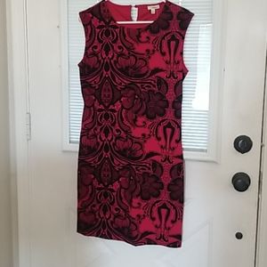 Red, black sleeveless dress sz M